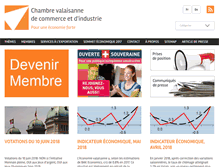 Tablet Screenshot of cci-valais.ch